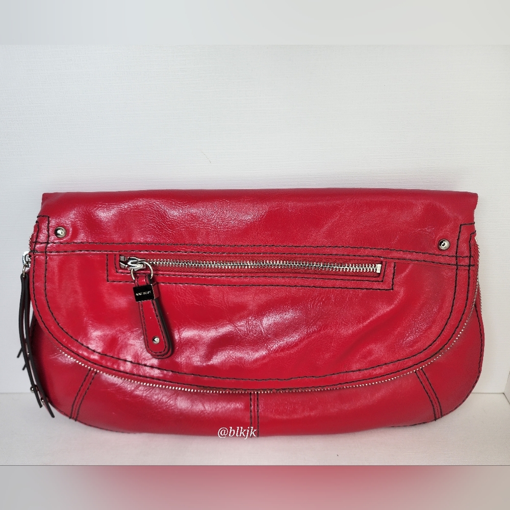Nine West Expandable Clutch EUC *Pink*